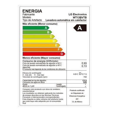 LAVADORA LG 13 KG WT13BVTB NEGRO CLARO - 9