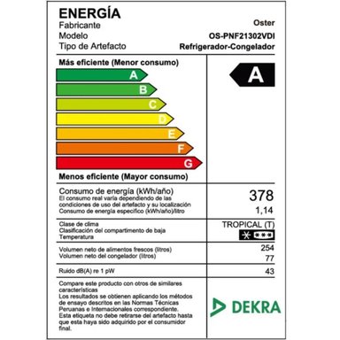 REFRIGERADORA OSTER 331LT OS-PNF21302VDI - 4