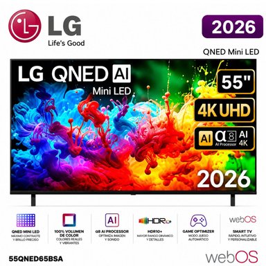 TELEVISOR LG QNED 55 UHD 4K THINQ AI 55QNED65BSA - 1