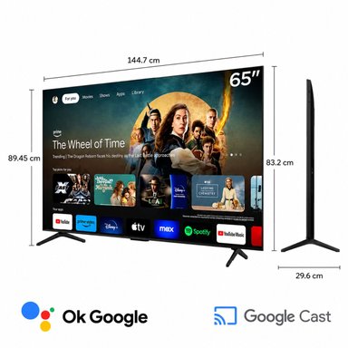 TELEVISOR TCL 65 4K QD MINI LED GOOGLE TV 65C6KS - 2