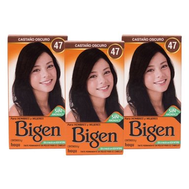 PACK DE 3 TINTES BIGEN CASTAÑO OSCURO #47 - 1
