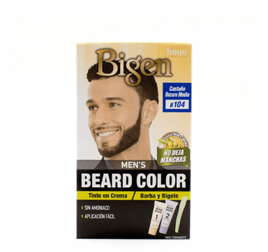 TINTE PARA BARBA Y BIGOTE EN CREMA BIGEN MENS BEARD COLOR 104 CASTAÑO OSCURO MEDIO - 1