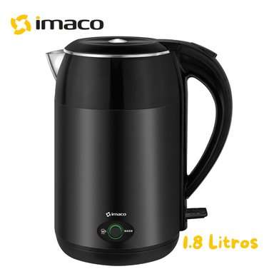 HERVIDOR ELÉCTRICO IMACO 1.8 LITROS KE1822SN ACERO INOXIDABLE NEGRO