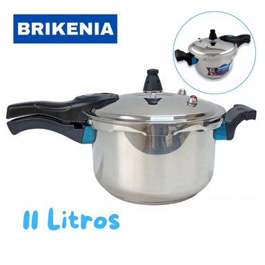 OLLA A PRESIÓN DE 11 LITROS EN ACERO INOXIDABLE BRIKENIA