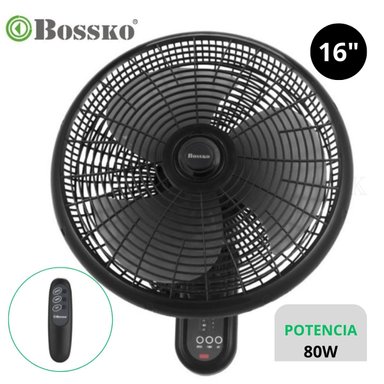 VENTILADOR BOSSKO DE PARED  16' CON CONTROL REMOTO BK-8210PD