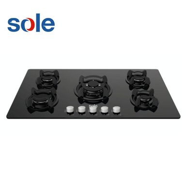 COCINA EMPOTRABLE SOLE VIDRIO TEMPLADO DE 5 HORNILLAS 86 CM SOLCO033 - 2