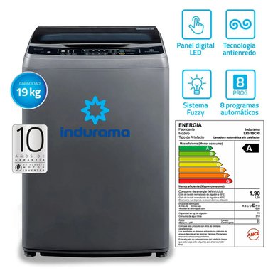 LAVADORA INDURAMA DE 19KG INVERTER