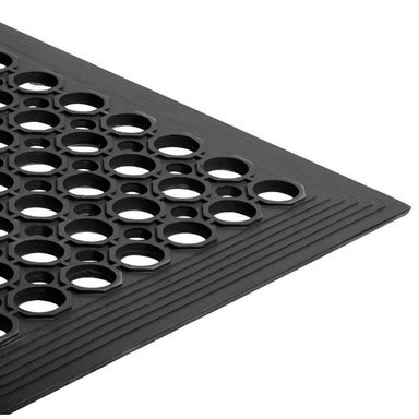 PISO DE CAUCHO ANTIFATIGA VULCANIZADO CON ANTIRESBALANTE.