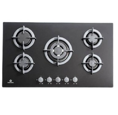 COCINA EMPOTRABLE 5HORNILLAS DE VIDRIO TEMPLADO INDURAMA EGI 905VDNEG - 1