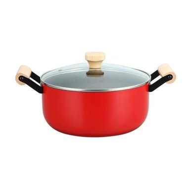 OLLA ANTIADHERENTE RASPBERRY N°22 TAPA VIDRIO