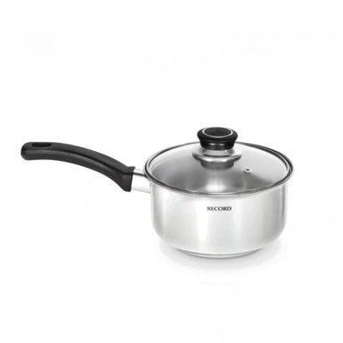CACEROLA ACERO INOXIDABLE MILENIUM TAPA VIDRIO N°16 0833160133 RECORD