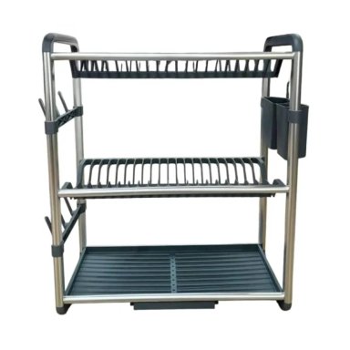 ESCURRIDOR DE PLATOS DOBLE BANDEJA DE PLATOS DE ACERO LULU X3 NIVELES