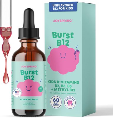 JOYSPRING BURST B12 DROPS COMPLEJO DE VITAMINA B LIQUIDA PARA NIÑOS VEGANO