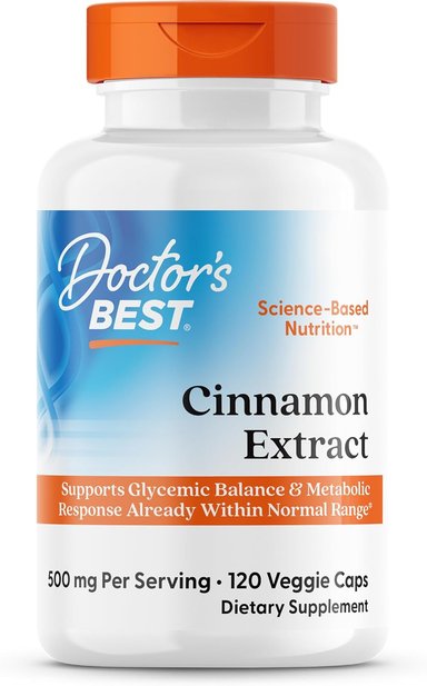 DOCTOR'S BEST EXTRACTO DE CANELA CON CINSULINA 250 MG 120 CÁPSULAS VEGETALES