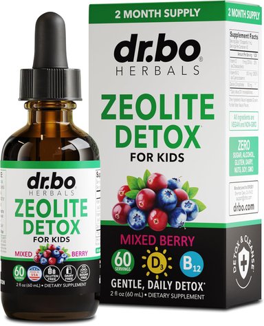 ZEOLITE DETOX FOR KIDS DR. BO HERBALS | GOTAS SABOR FRUTOS ROJOS | 60 ML