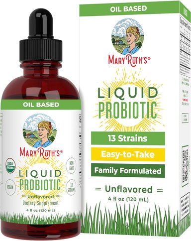 MARYRUTH ORGANICS PROBIÓTICO LÍQUIDO ORGÁNICO USDA | SALUD DIGESTIVA | SALUD INTESTINAL | PROBIÓTICOS PARA MUJERES | PROBIÓTICOS