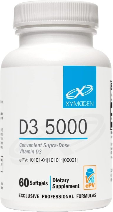 XYMOGEN D3 5000 - VITAMINA D3 BIODISPONIBLE 5000 UI (125 MCG) - SUPLEMENTO DE VITAMINA D DE ALTA POTENCIA PARA APOYAR LA SALUD IN