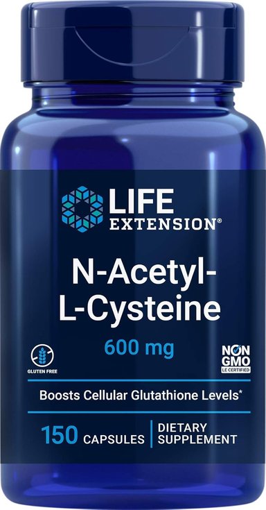 LIFE EXTENSION N-ACETYL-L-CYSTEINE 600 MG ES UNA FORMA ESTABLE DEL AMINOÁCIDO L-CISTEÍNA