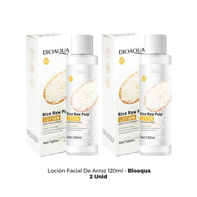 LOCIÓN FACIAL DE ARROZ 120ML - BIOAQUA 2 UND - 2