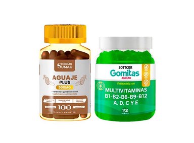 AGUAJE PLUS 500MG - 100 CAP - DERMO SUMAK|GOMITAS MULTIVITAMINAS ADULTO