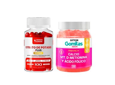 CITRATO DE POTASIO 1000MG -100 CAP - DERMO SUMAK |GOMITAS DE CALCIO