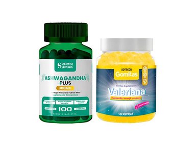 ASHWAGANDHA PLUS 300MG - 100 CAP - DERMO SUMAK|GOMITAS DE VALERIANA