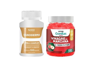 GANODERMA COMPLEX 100 CAP - DERMO SUMAK|GOMITAS DE VINAGRE DE MANZANA