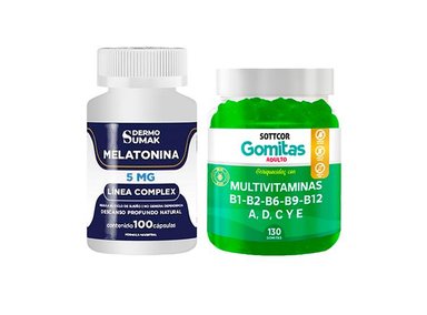 MELATONINA COMPLEX 5MG - 100 CAP - DERMO SUMAK|GOMITAS MULTIVITAMINAS ADULTO
