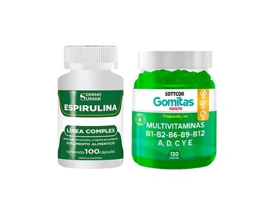 ESPIRULINA COMPLEX 100 CAP - DERMO SUMAK|GOMITAS MULTIVITAMINAS ADULTO