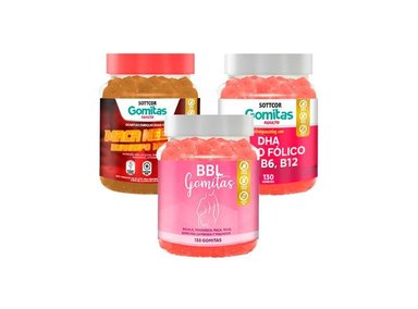 PACK DE GOMITAS MACA NEGRA + BBL + DHA SOTTCOR ADULTOS