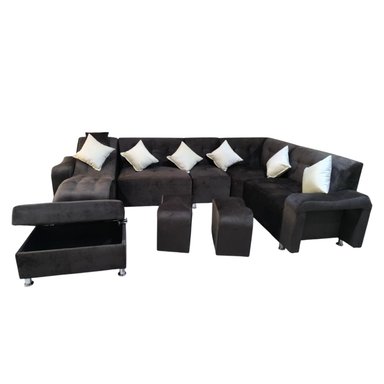MUEBLE SECCIONAL VIP CHOCOLATE MAS 6 COJINES DE REGALO