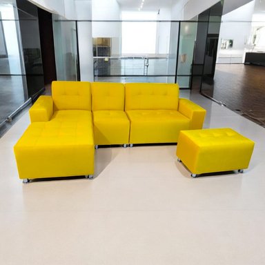 MUEBLE SECCIONAL CAMITA AMARILLO+ 5COJINES DE REGALO