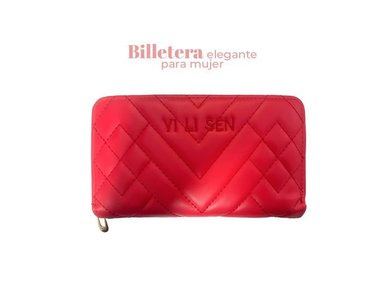 BILLETERA LARGA ELEGANTE ROJA