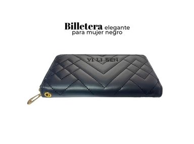 BILLETERA LARGA ELEGANTE NEGRA