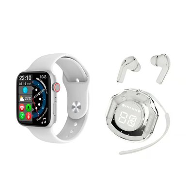 SET SMARTWATCH T900 PRO MAX L BLANCO + AUDÍFONOS INAÁMBRICOS AIR