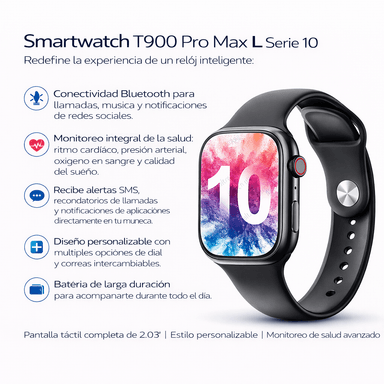 SET SMARTWATCH T900 PRO MAX L NEGRO - 3