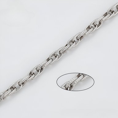 PULSERA CUBANA PLATEADA   DORADA  PARA MUJER - 2