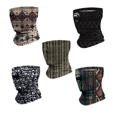 BANDANA CUELLERA CUBREBOCA TUBULAR MULTIFUNCIONAL DISEÑO TEXTIL