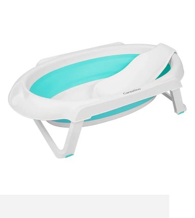 BAÑERA PLEGABLE CON SOPORTE AGUAMARINA CARESTINO