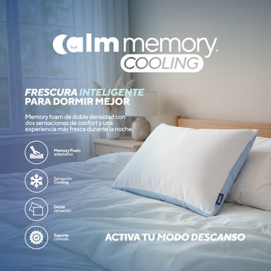 PACK COLCHÓN HYBRID DE MEMORY FOAM 1.5 PLZ + 1 ALMOHADA CALM MEMORY COOLING - 6