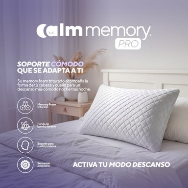 PACK COLCHÓN CALM DE MEMORY FOAM 1.5 PLAZAS + 1 ALMOHADA CALM MEMORY PRO - 6