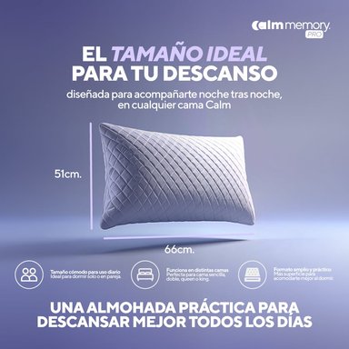 PACK COLCHÓN CALM DE MEMORY FOAM 1.5 PLAZAS + 1 ALMOHADA CALM MEMORY PRO - 8
