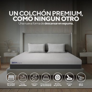 PACK COLCHÓN CALM  DE MEMORY FOAM KING + 2 ALMOHADAS CALM MEMORY COOLING - 1