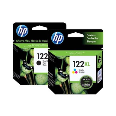 PACK CARTUCHO TINTAS HP NEGRO N°122XL CH563HL - CH564HL