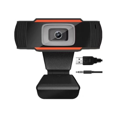 CÁMARA WEB CAM 720P CON MICRÓFONO PC O LAPTOP NEGRO - 1