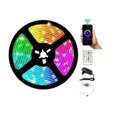CINTA TIRA LED RGB WIFI MUSICA X 5M BLUETOOTH CELULAR SMART LED NEGRO - 2