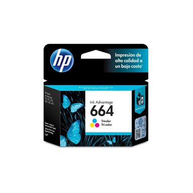 CARTUCHO HP MULTICOLOR TINTA F6V28AL N° 664