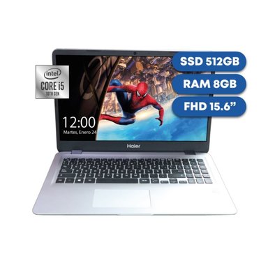 LAPTOP HAIER H15C5 I5 10210U 8GB RAM 512GB SSD 15.6" NB 10210U, DDR4, FHD, WEB CAMARA, FREEDOS, JM02V4E3A