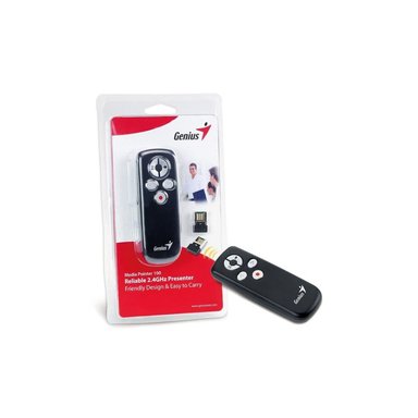 PRESENTADOR DE DIAPOSITIVAS GENIUS C/PUNTERO MEDIA POINTER 100 RUN CARD BLACK PN 31090015100 - 1