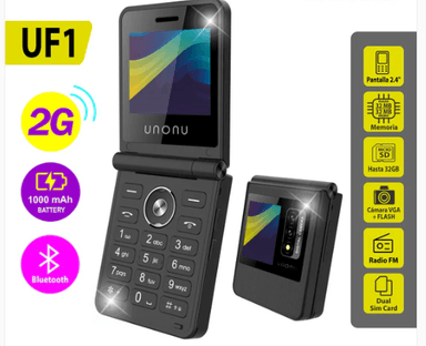 CELULAR UNONU UF1 2G  FLIP PHONE